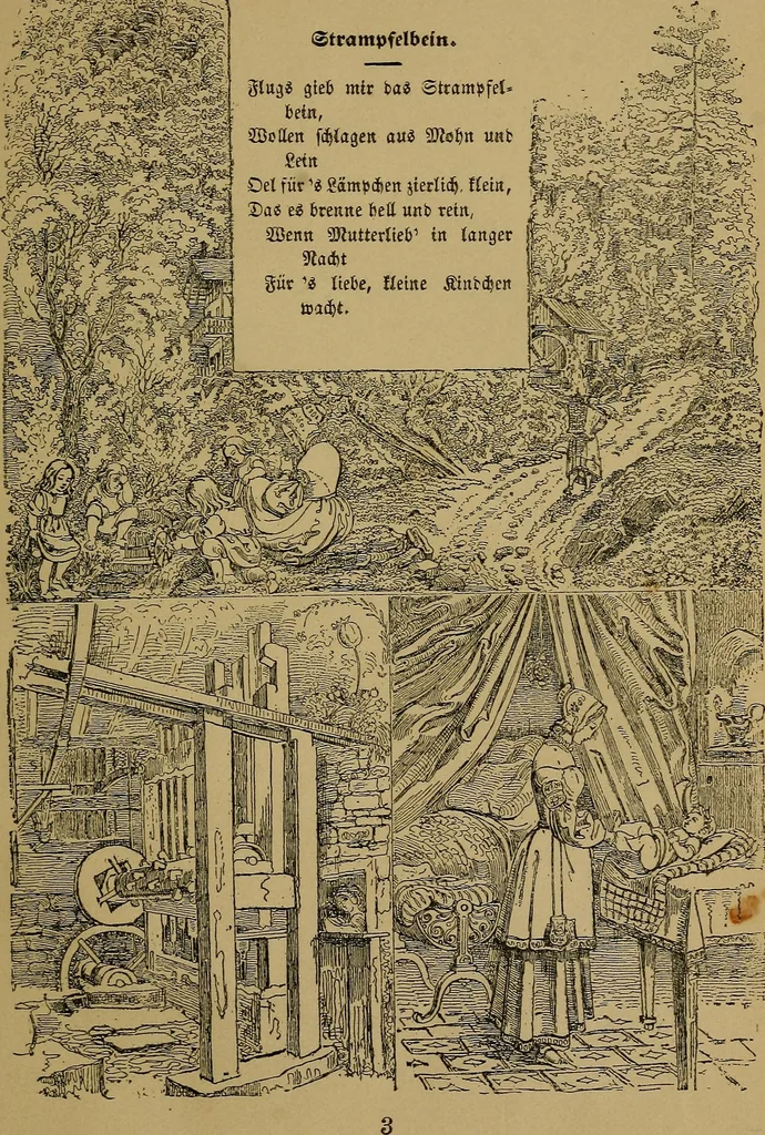 An illustration from The songs and music of Friedrich Froebel's Mother play (Mutter und kose Lieder), 1895, leaf 24