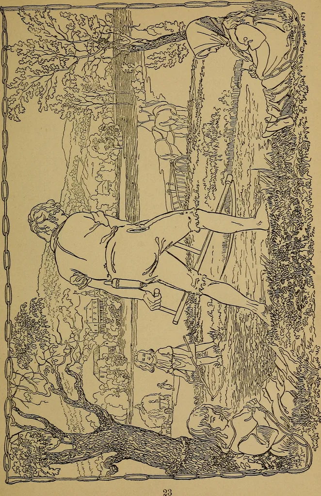 An illustration from The songs and music of Friedrich Froebel's Mother play (Mutter und kose Lieder), 1895, leaf 44