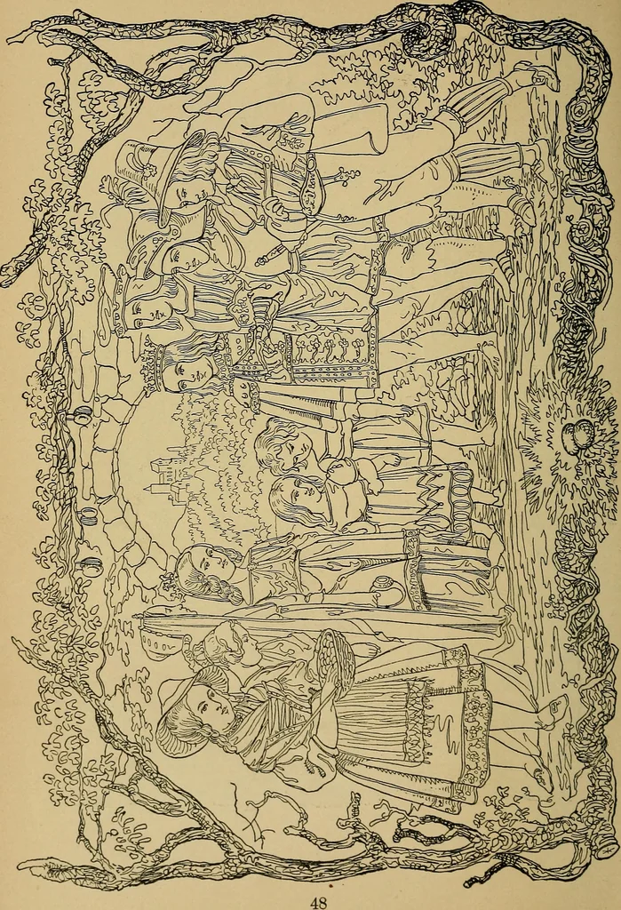 An illustration from The songs and music of Friedrich Froebel's Mother play (Mutter und kose Lieder), 1895, leaf 69
