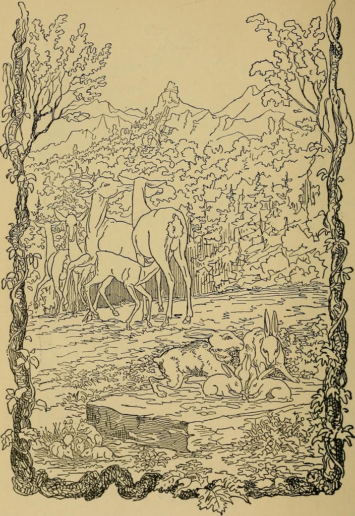 An illustration from The songs and music of Friedrich Froebel's Mother play (Mutter und kose Lieder), 1895, leaf 77