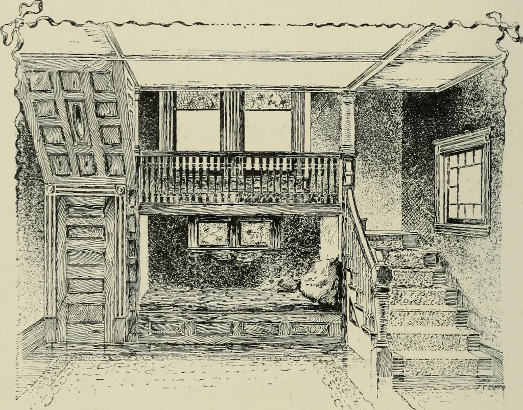 An illustration from Sound sense in suburban architecture, containing hints, suggestions, and bits of practical information for the building of inexpensive country houses, 1893, leaf 19
