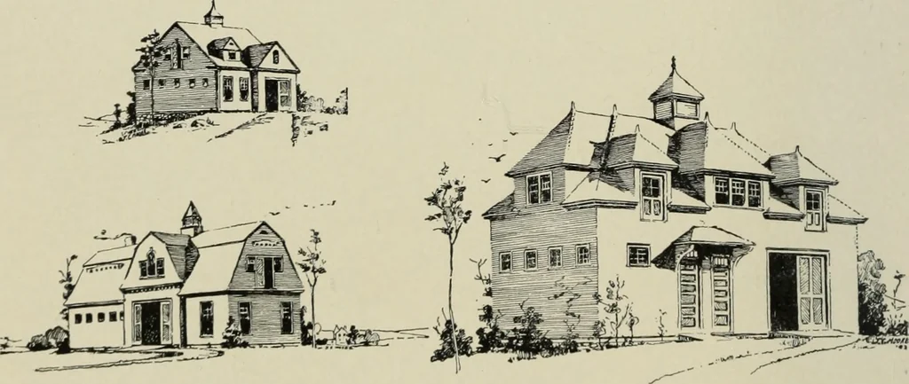 An illustration from Sound sense in suburban architecture, containing hints, suggestions, and bits of practical information for the building of inexpensive country houses, 1893, leaf 25