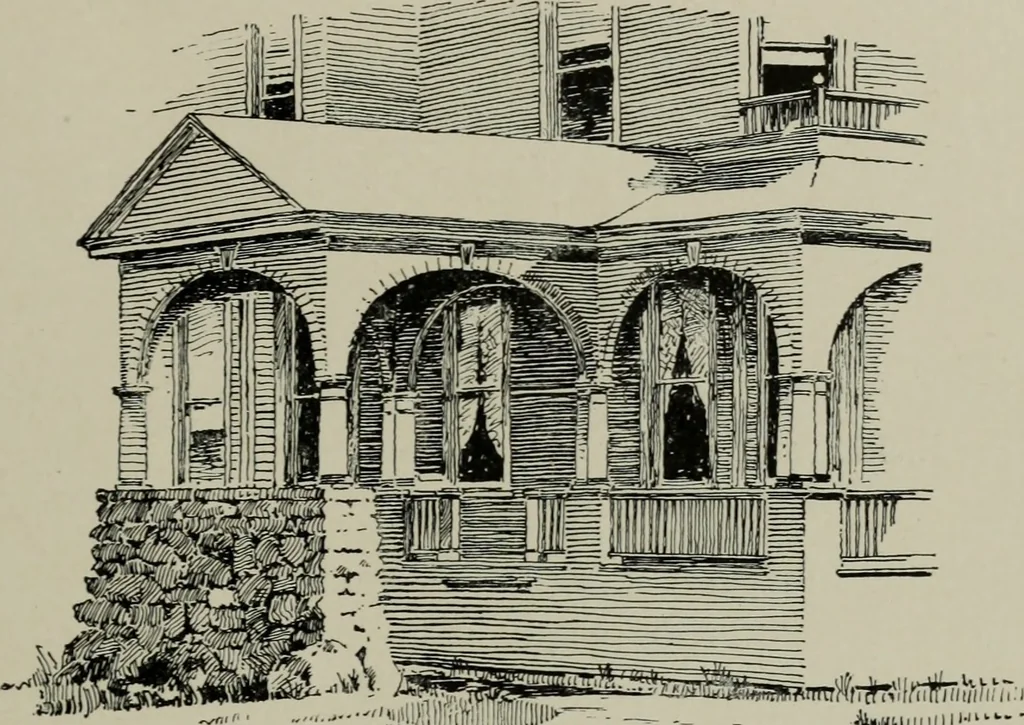 An illustration from Sound sense in suburban architecture, containing hints, suggestions, and bits of practical information for the building of inexpensive country houses, 1893, leaf 26