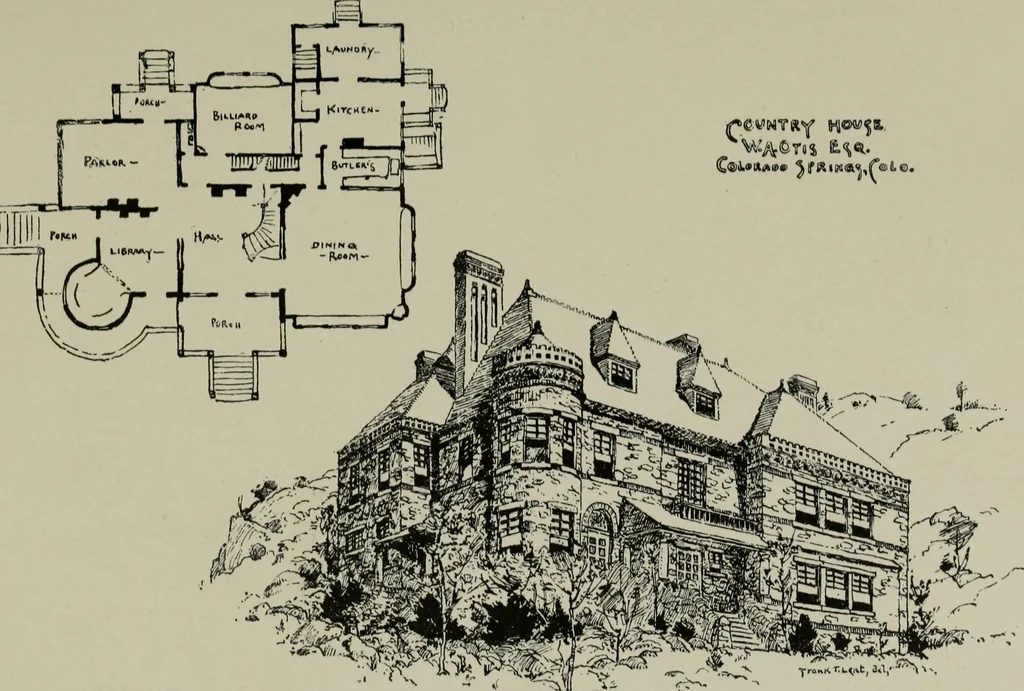 An illustration from Sound sense in suburban architecture, containing hints, suggestions, and bits of practical information for the building of inexpensive country houses, 1893, leaf 40