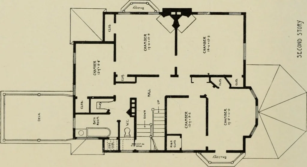 An illustration from Sound sense in suburban architecture, containing hints, suggestions, and bits of practical information for the building of inexpensive country houses, 1893, leaf 41