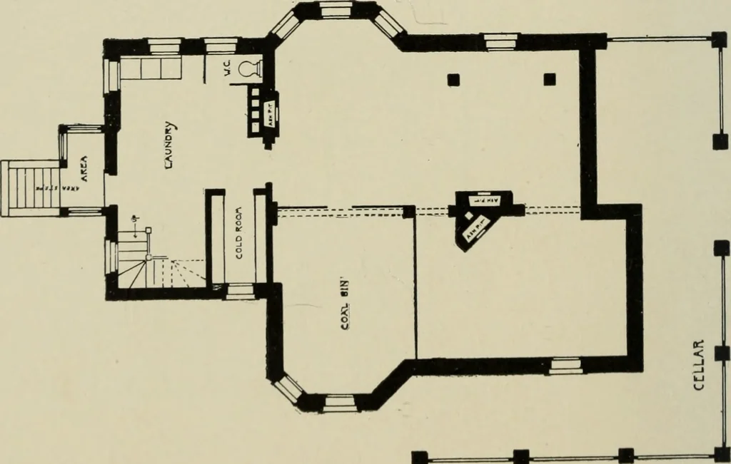 An illustration from Sound sense in suburban architecture, containing hints, suggestions, and bits of practical information for the building of inexpensive country houses, 1893, leaf 43