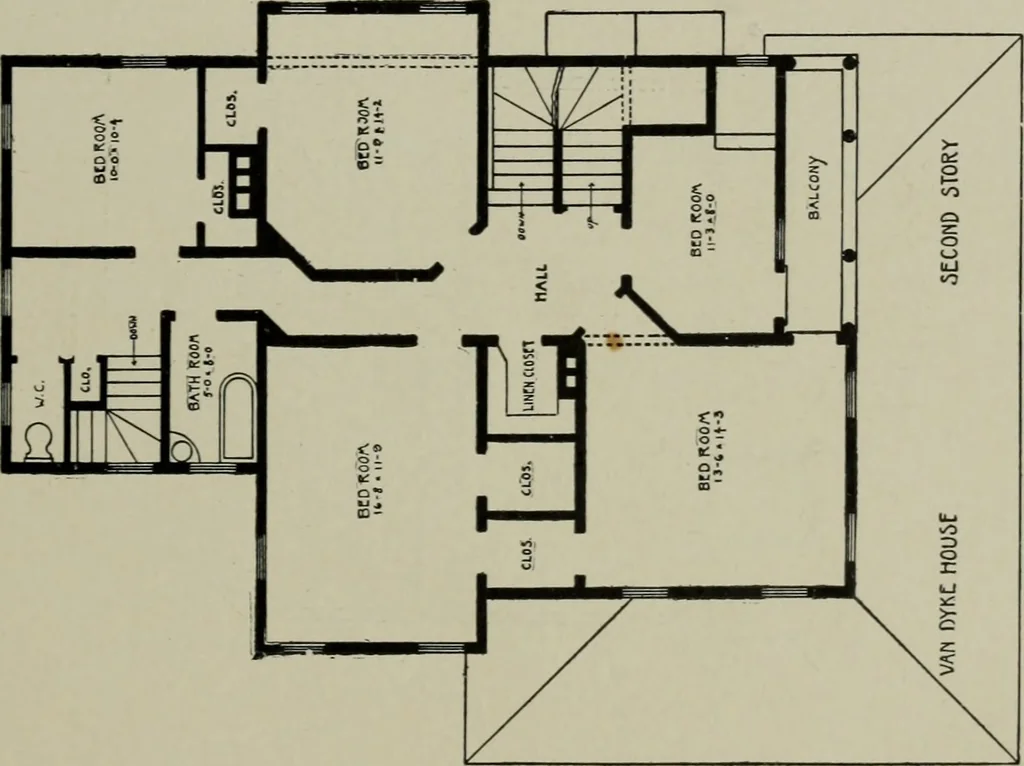 An illustration from Sound sense in suburban architecture, containing hints, suggestions, and bits of practical information for the building of inexpensive country houses, 1893, leaf 44