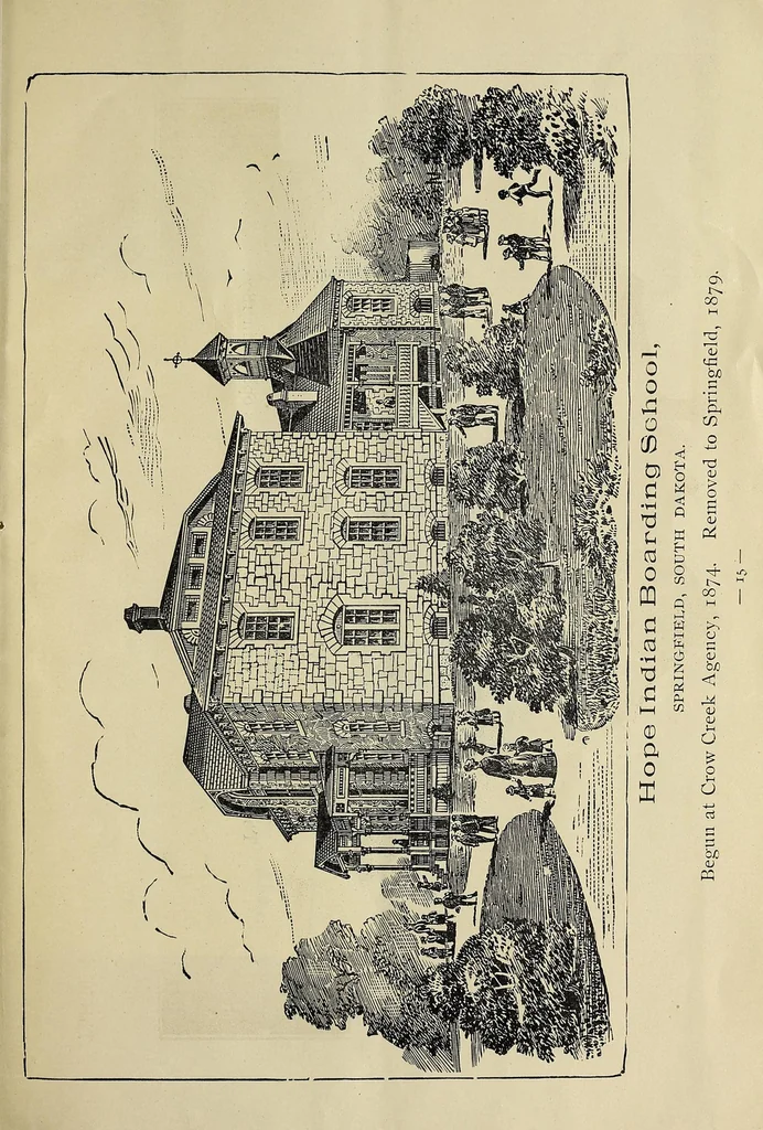 An illustration from South Dakota okna Niobrara deanery omniciye kin, 1891, leaf 15