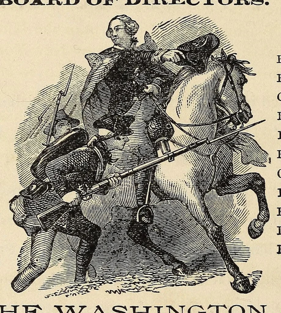 An illustration from Souvenir and official programme of the centennial celebration of George Washington's inauguration as first president of the United States, 1889, leaf 14