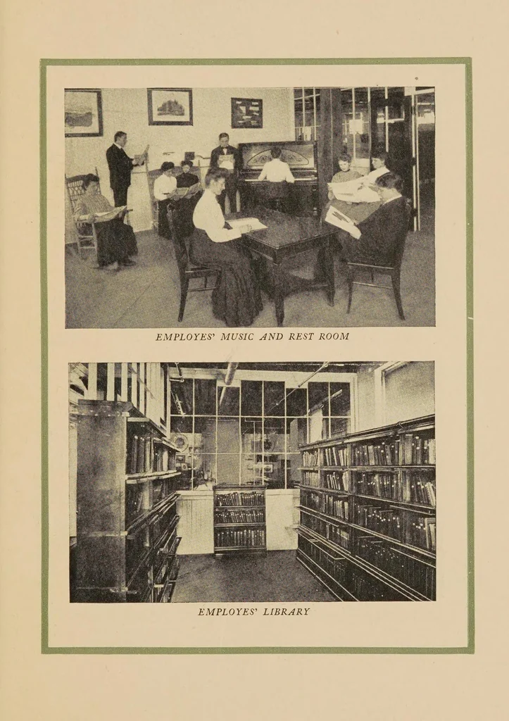 An illustration from Souvenir of the opening of the Administration Building : observations of our factory manager, Mr. Gordon Montagu, 1906, leaf 25