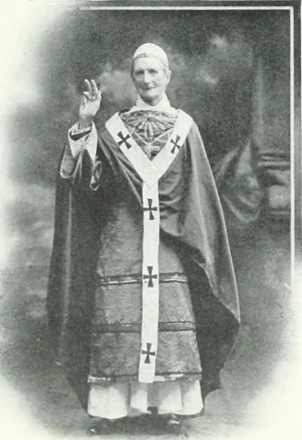 An illustration from Souvenir of the Oxford historical pageant : in aid of the Radcliffe Infirmary, Oxford Eye Hospital, etc., commemoration, 1907, June 27th 28th, 29th, and July 1st, 2d and 3d, 1907, leaf 21