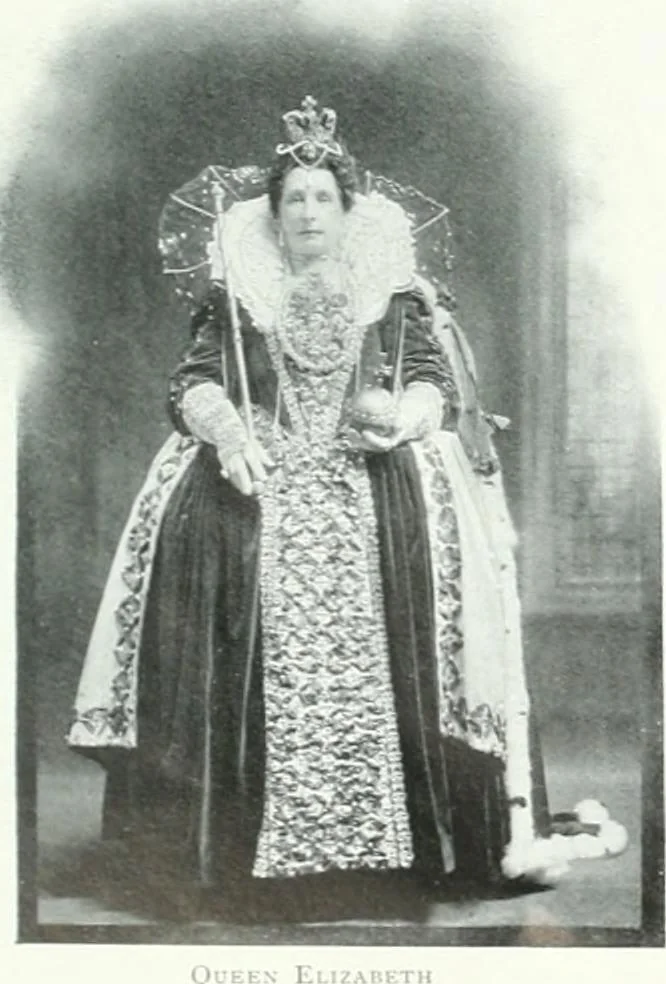 An illustration from Souvenir of the Oxford historical pageant : in aid of the Radcliffe Infirmary, Oxford Eye Hospital, etc., commemoration, 1907, June 27th 28th, 29th, and July 1st, 2d and 3d, 1907, leaf 25