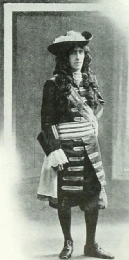 An illustration from Souvenir of the Oxford historical pageant : in aid of the Radcliffe Infirmary, Oxford Eye Hospital, etc., commemoration, 1907, June 27th 28th, 29th, and July 1st, 2d and 3d, 1907, leaf 28