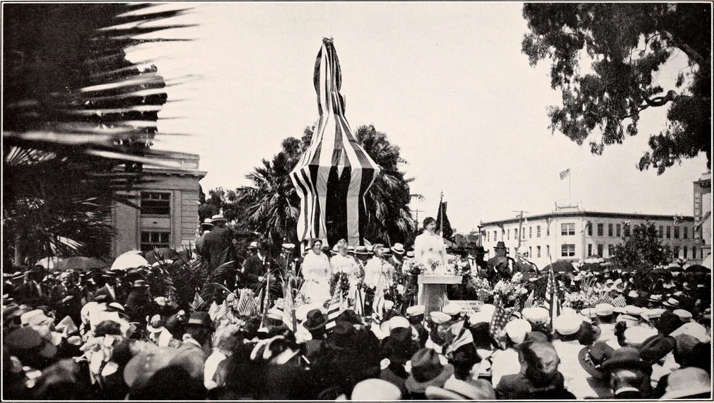 An illustration from Souvenir of the unveiling, dedication and presentation of the Abraham Lincoln G. A. R. memorial monument : dedicated to the veterans of the Civil War, 1861-1865, at Long Beach, California, July 3rd, 1915, 1915, leaf 34