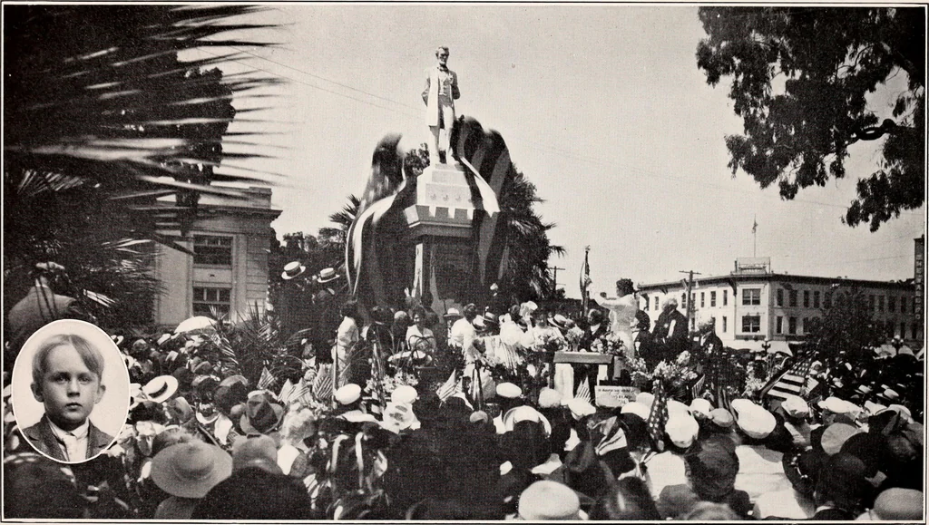 An illustration from Souvenir of the unveiling, dedication and presentation of the Abraham Lincoln G. A. R. memorial monument : dedicated to the veterans of the Civil War, 1861-1865, at Long Beach, California, July 3rd, 1915, 1915, leaf 44