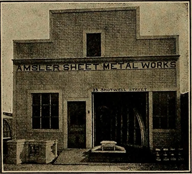 An illustration from Souvenir pictorial history of Local Union no. 104, San Francisco, California, affiliated with Amalgamated Sheet Metal Workers' International Alliance and American Federation of Labor, in honor and commemoration of its twenty-five years of growth and progress, 1910, leaf 15