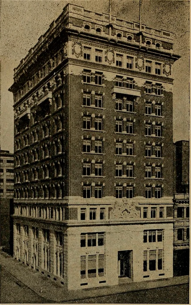 An illustration from Souvenir pictorial history of Local Union no. 104, San Francisco, California, affiliated with Amalgamated Sheet Metal Workers' International Alliance and American Federation of Labor, in honor and commemoration of its twenty-five years of growth and progress, 1910, leaf 23