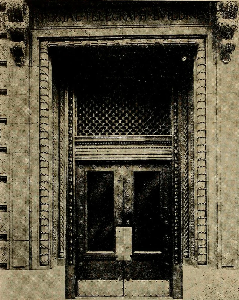 An illustration from Souvenir pictorial history of Local Union no. 104, San Francisco, California, affiliated with Amalgamated Sheet Metal Workers' International Alliance and American Federation of Labor, in honor and commemoration of its twenty-five years of growth and progress, 1910, leaf 27