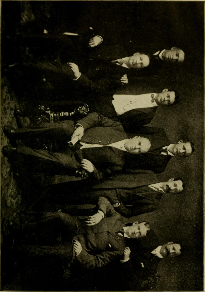 An illustration from Souvenir pictorial history of Local Union no. 104, San Francisco, California, affiliated with Amalgamated Sheet Metal Workers' International Alliance and American Federation of Labor, in honor and commemoration of its twenty-five years of growth and progress, 1910, leaf 32