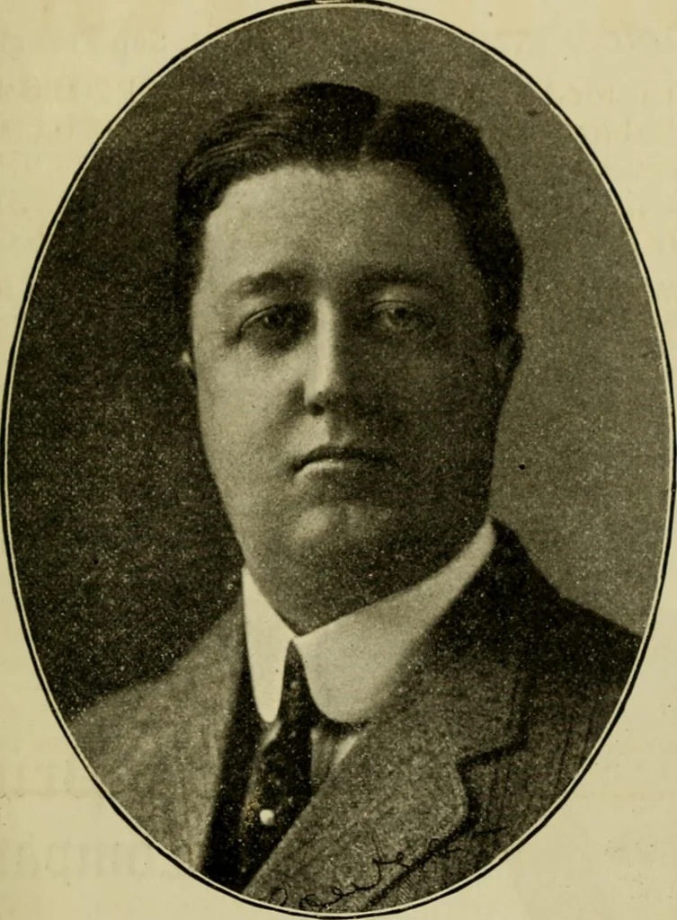 An illustration from Souvenir pictorial history of Local Union no. 104, San Francisco, California, affiliated with Amalgamated Sheet Metal Workers' International Alliance and American Federation of Labor, in honor and commemoration of its twenty-five years of growth and progress, 1910, leaf 34