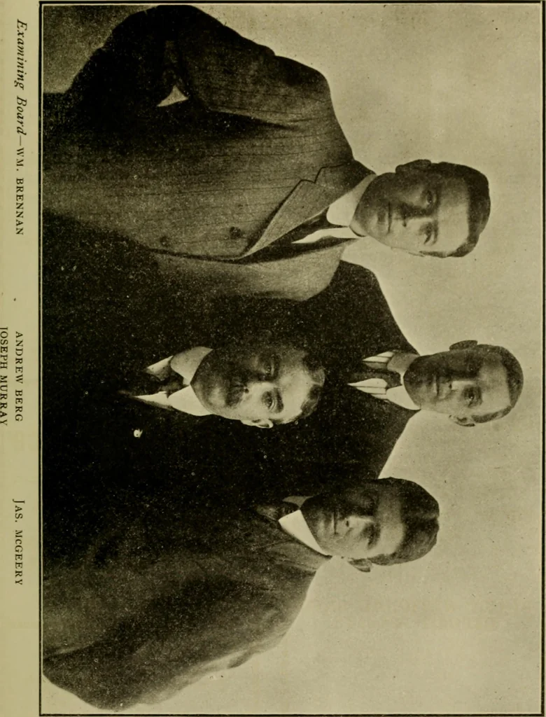 An illustration from Souvenir pictorial history of Local Union no. 104, San Francisco, California, affiliated with Amalgamated Sheet Metal Workers' International Alliance and American Federation of Labor, in honor and commemoration of its twenty-five years of growth and progress, 1910, leaf 40
