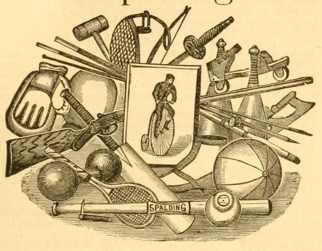 An illustration from Spalding's hand book of sporting rules and training, containing full and authentic codes of rules governing all popular games and sports, 1886, leaf 9