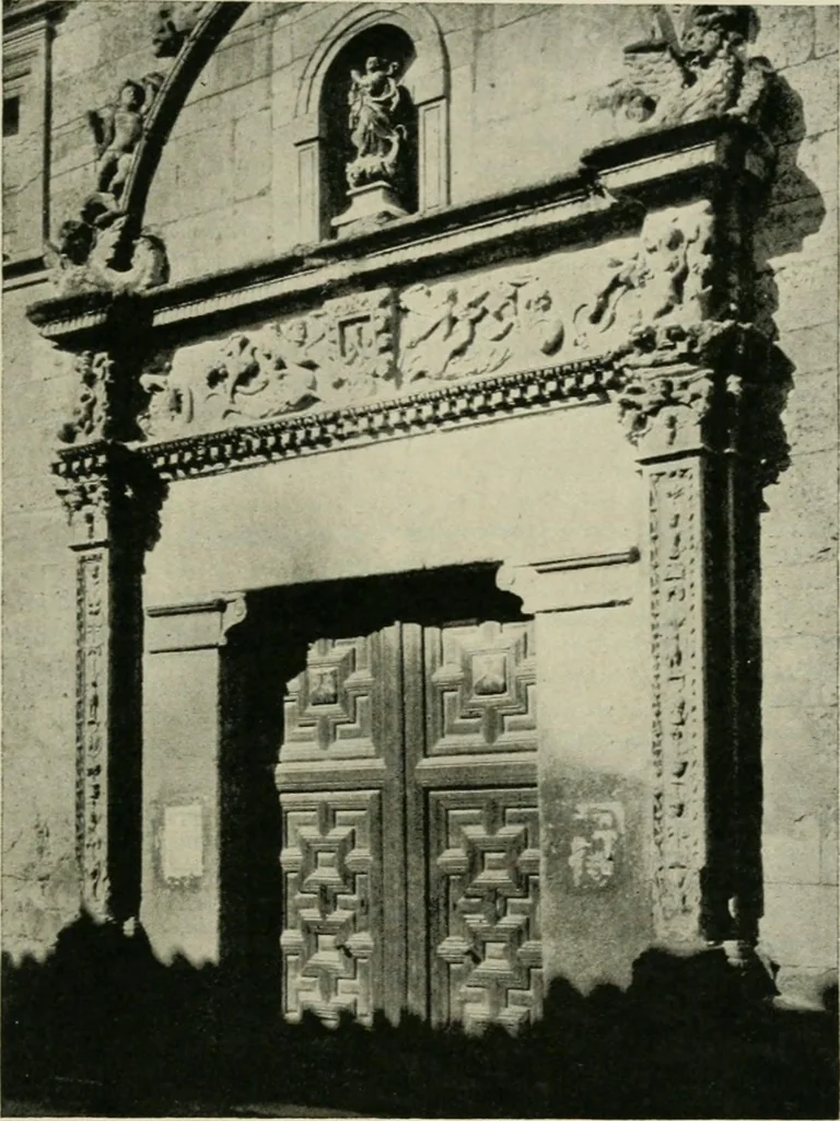 An illustration from Spanish architecture of the sixteenth century; general view of the plateresque and Herrera styles, 1917, leaf 106