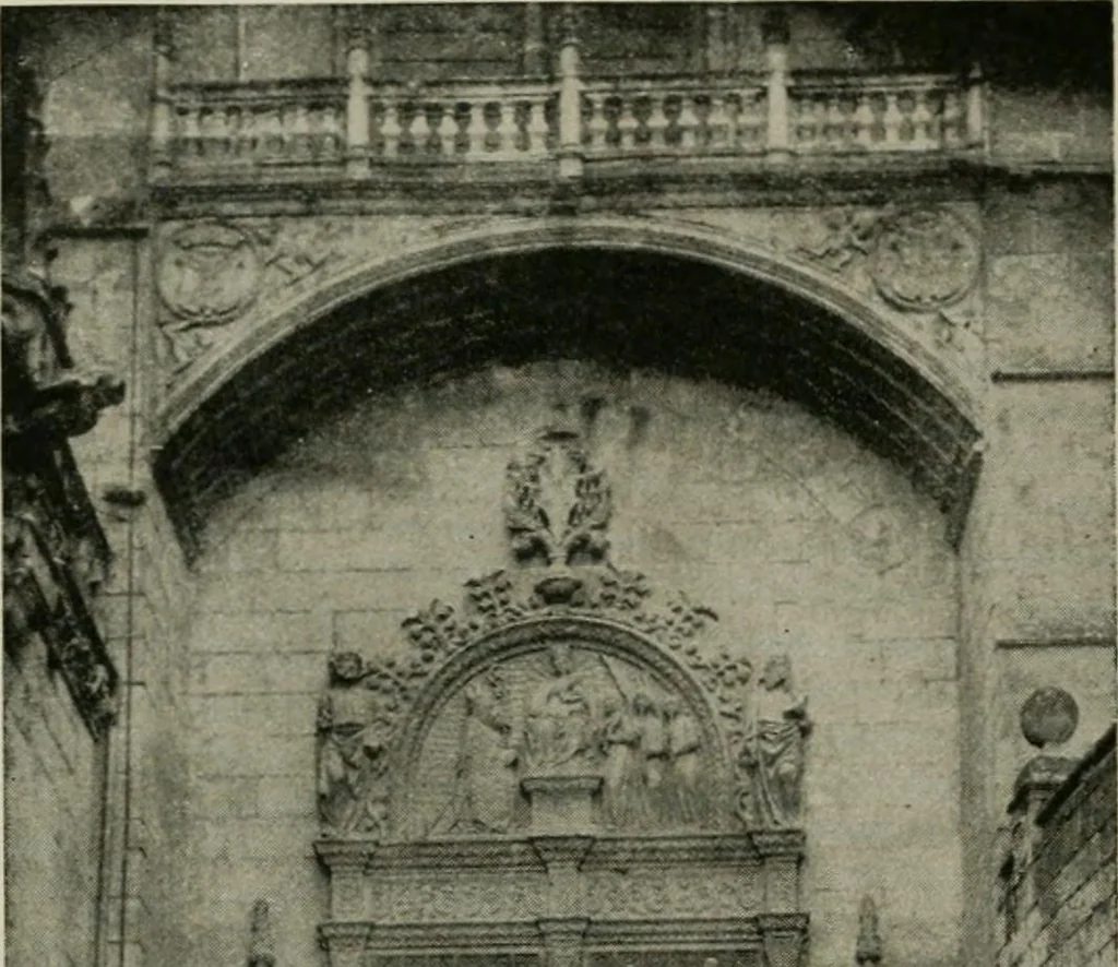An illustration from Spanish architecture of the sixteenth century; general view of the plateresque and Herrera styles, 1917, leaf 113