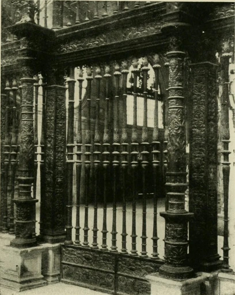 An illustration from Spanish architecture of the sixteenth century; general view of the plateresque and Herrera styles, 1917, leaf 120
