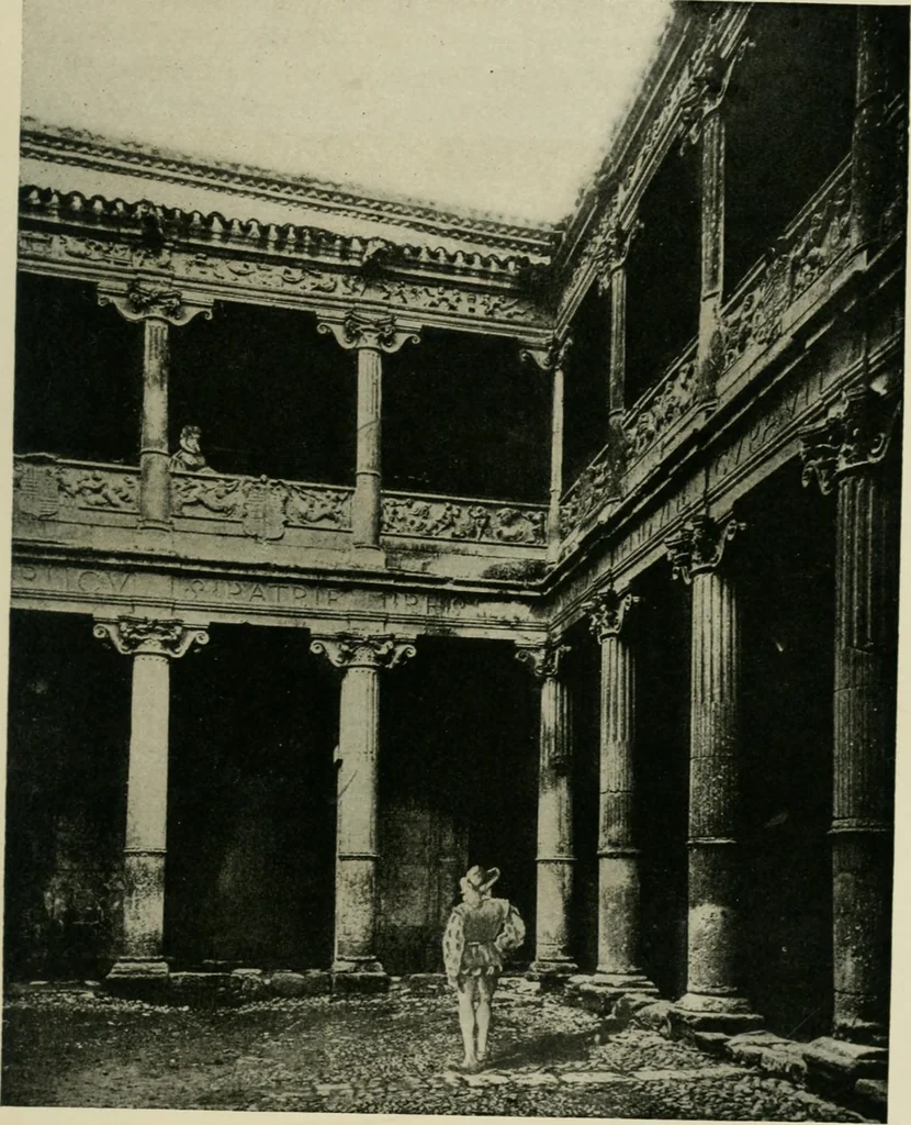 An illustration from Spanish architecture of the sixteenth century; general view of the plateresque and Herrera styles, 1917, leaf 130