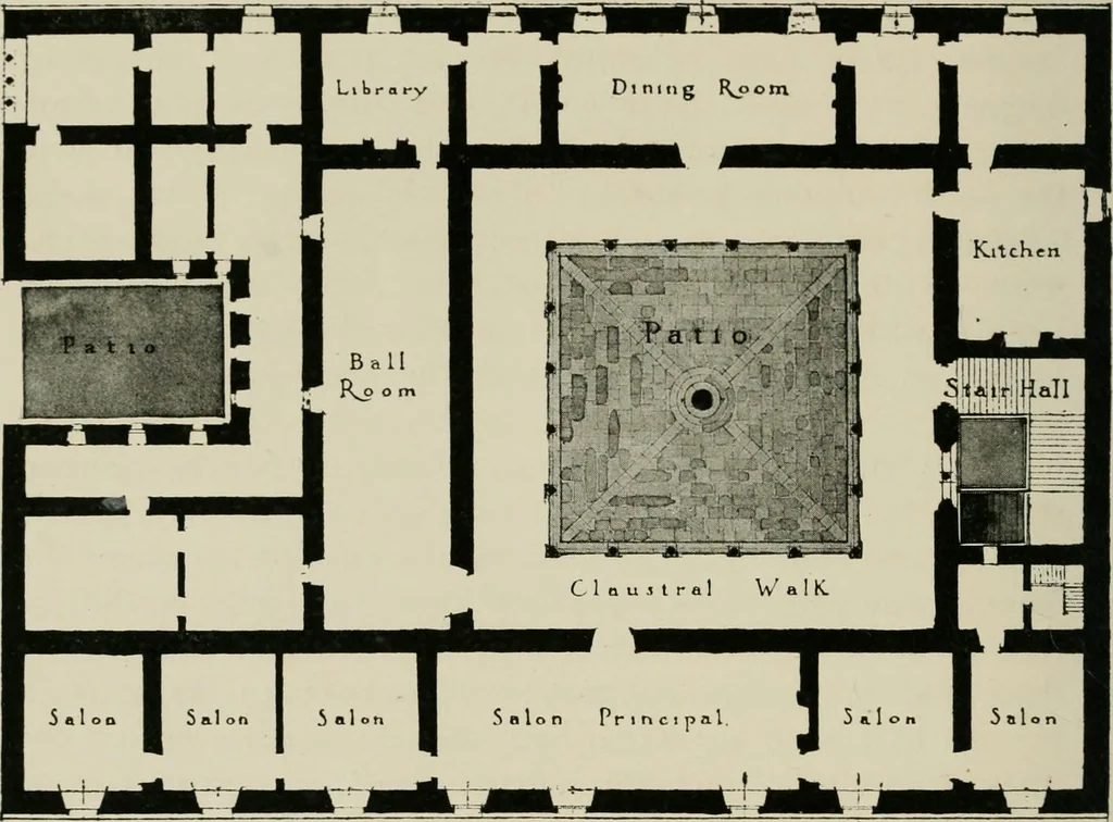An illustration from Spanish architecture of the sixteenth century; general view of the plateresque and Herrera styles, 1917, leaf 139