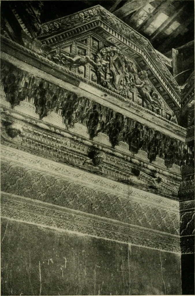 An illustration from Spanish architecture of the sixteenth century; general view of the plateresque and Herrera styles, 1917, leaf 148