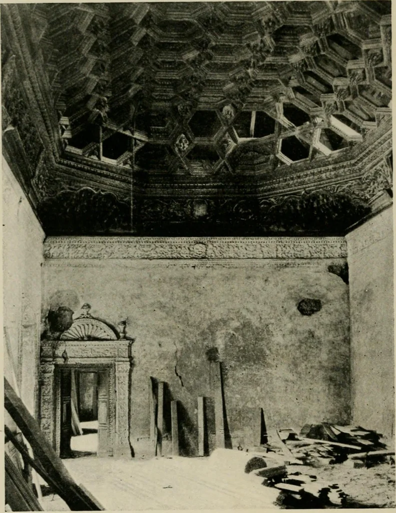 An illustration from Spanish architecture of the sixteenth century; general view of the plateresque and Herrera styles, 1917, leaf 151