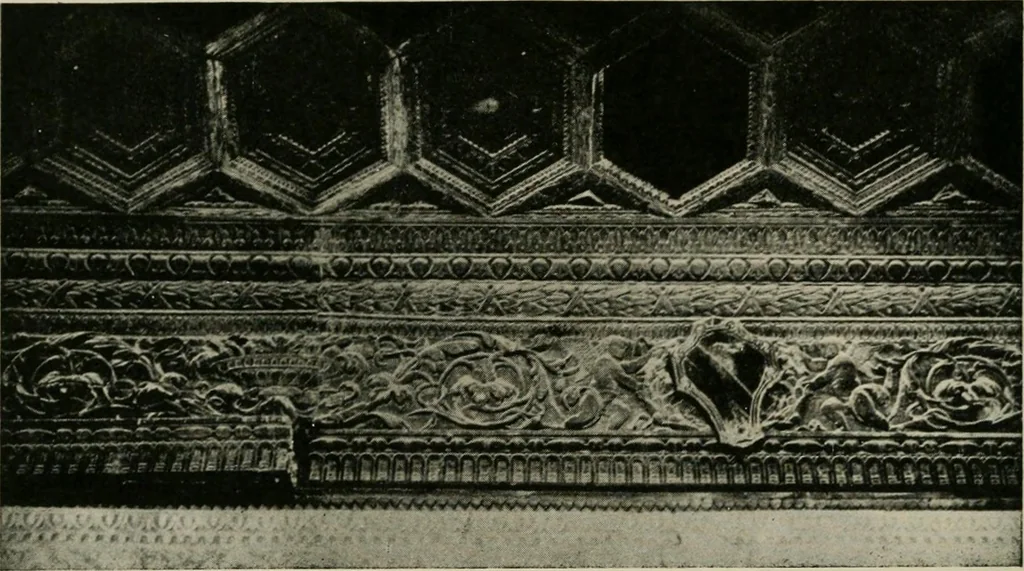 An illustration from Spanish architecture of the sixteenth century; general view of the plateresque and Herrera styles, 1917, leaf 157