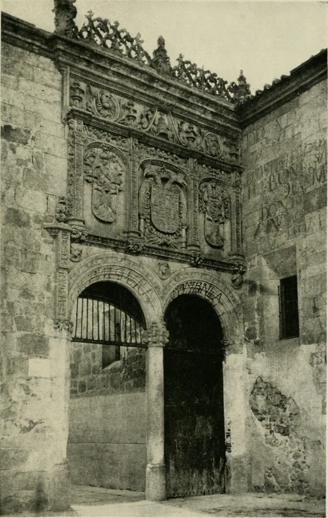 An illustration from Spanish architecture of the sixteenth century; general view of the plateresque and Herrera styles, 1917, leaf 164