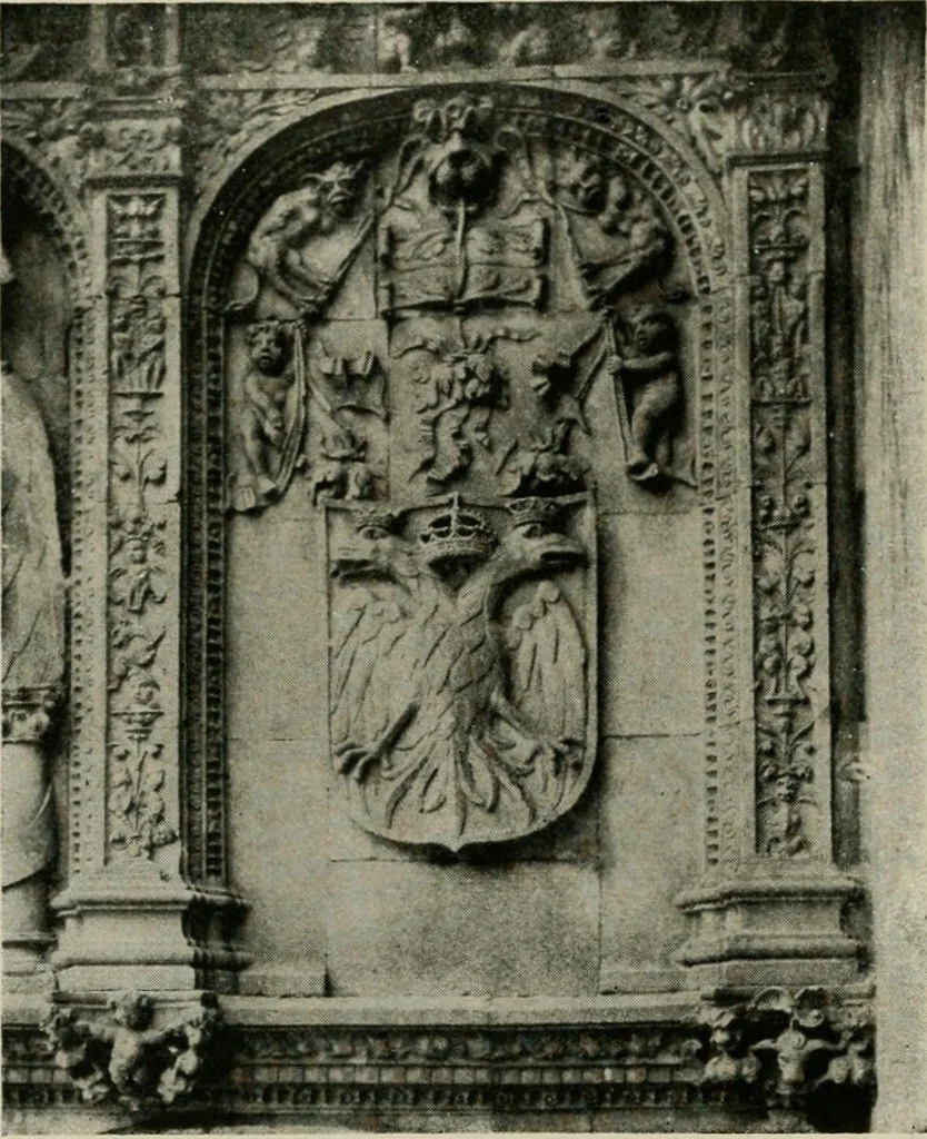 An illustration from Spanish architecture of the sixteenth century; general view of the plateresque and Herrera styles, 1917, leaf 167