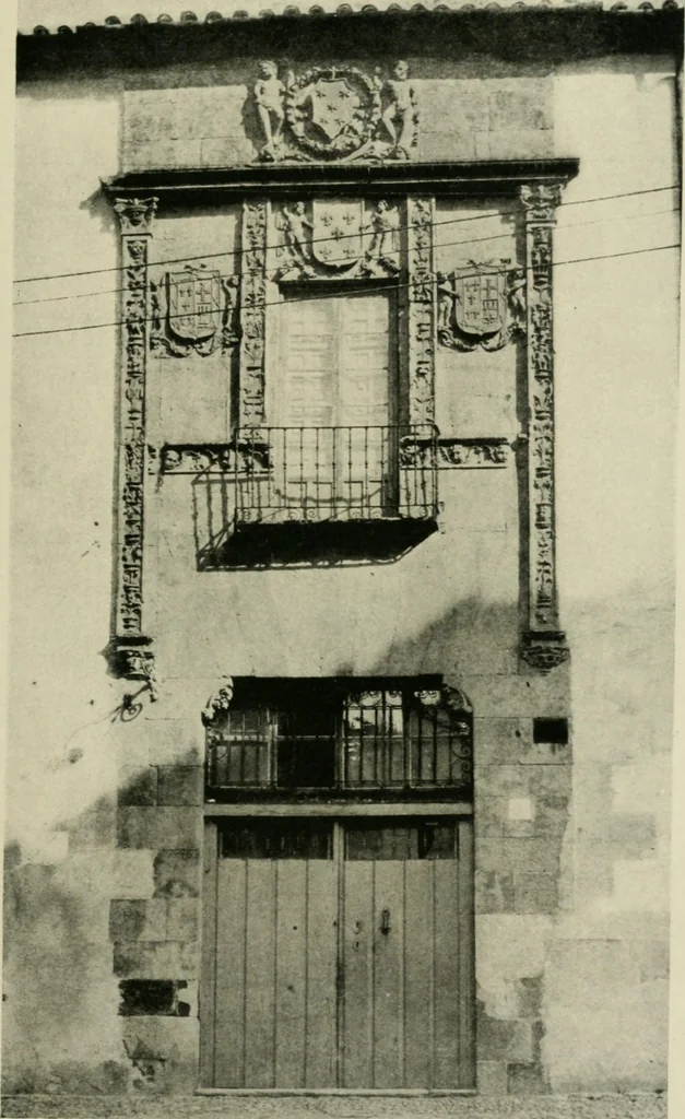 An illustration from Spanish architecture of the sixteenth century; general view of the plateresque and Herrera styles, 1917, leaf 182