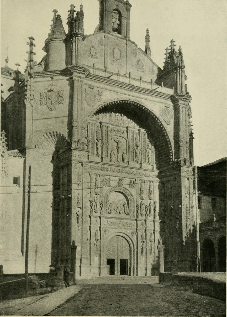 An illustration from Spanish architecture of the sixteenth century; general view of the plateresque and Herrera styles, 1917, leaf 188