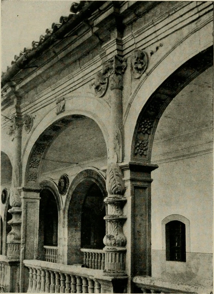 An illustration from Spanish architecture of the sixteenth century; general view of the plateresque and Herrera styles, 1917, leaf 191