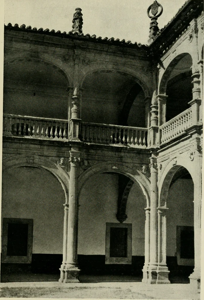 An illustration from Spanish architecture of the sixteenth century; general view of the plateresque and Herrera styles, 1917, leaf 192