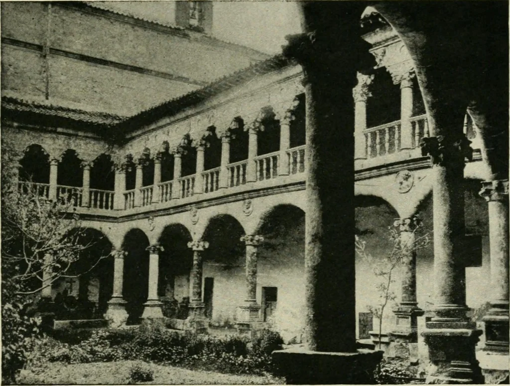 An illustration from Spanish architecture of the sixteenth century; general view of the plateresque and Herrera styles, 1917, leaf 194