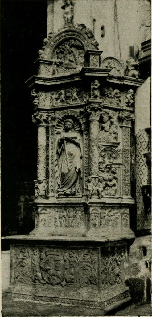An illustration from Spanish architecture of the sixteenth century; general view of the plateresque and Herrera styles, 1917, leaf 203