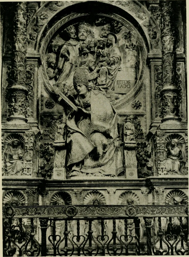 An illustration from Spanish architecture of the sixteenth century; general view of the plateresque and Herrera styles, 1917, leaf 204