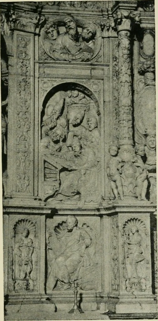 An illustration from Spanish architecture of the sixteenth century; general view of the plateresque and Herrera styles, 1917, leaf 206