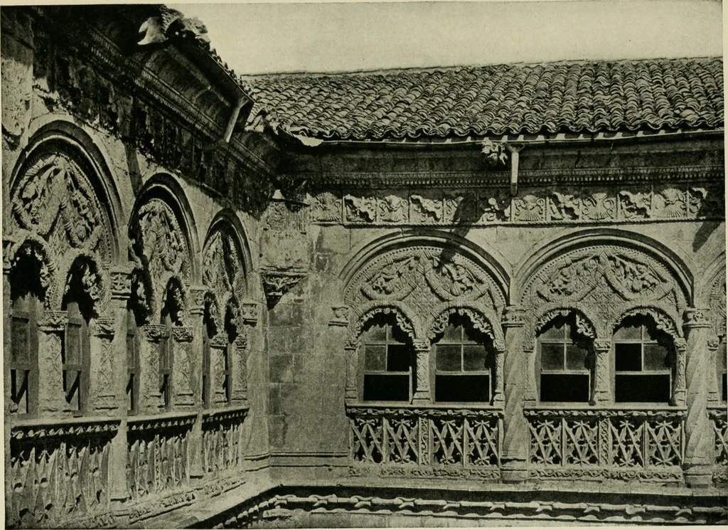 An illustration from Spanish architecture of the sixteenth century; general view of the plateresque and Herrera styles, 1917, leaf 212