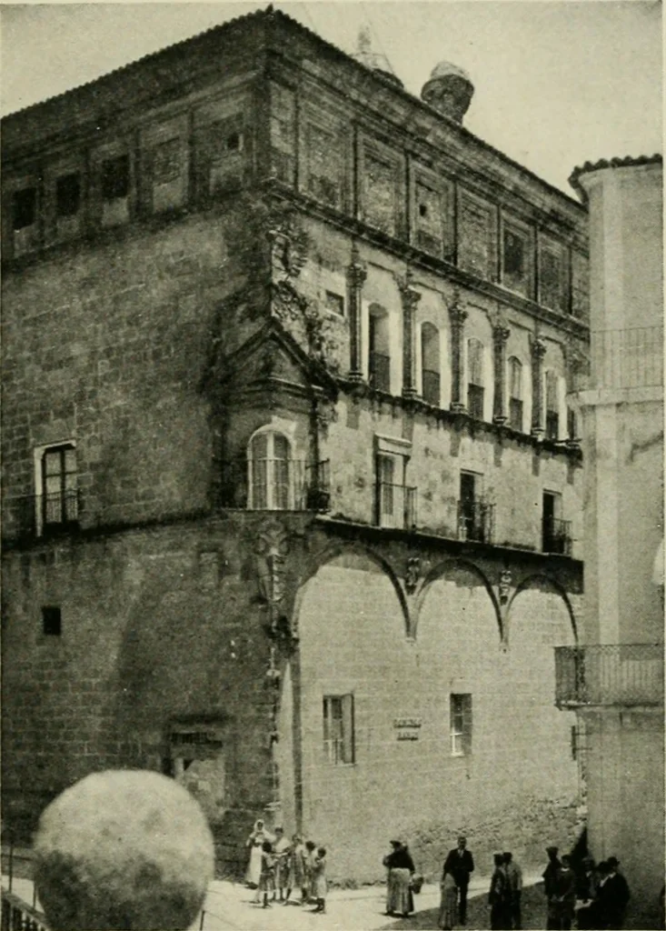 An illustration from Spanish architecture of the sixteenth century; general view of the plateresque and Herrera styles, 1917, leaf 220