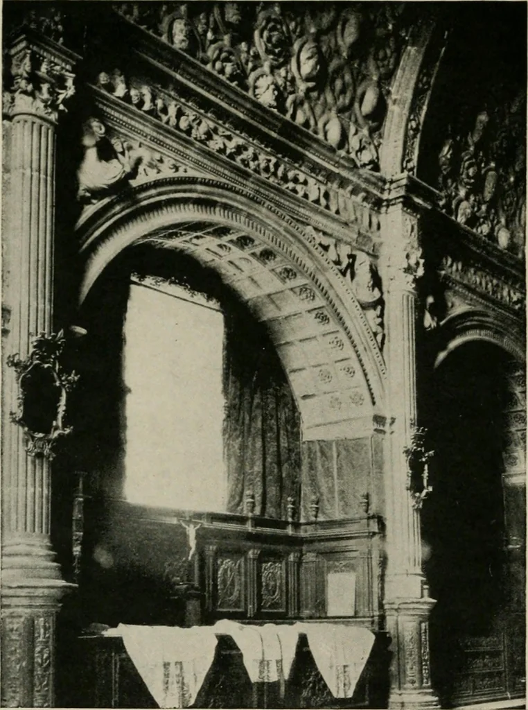 An illustration from Spanish architecture of the sixteenth century; general view of the plateresque and Herrera styles, 1917, leaf 221