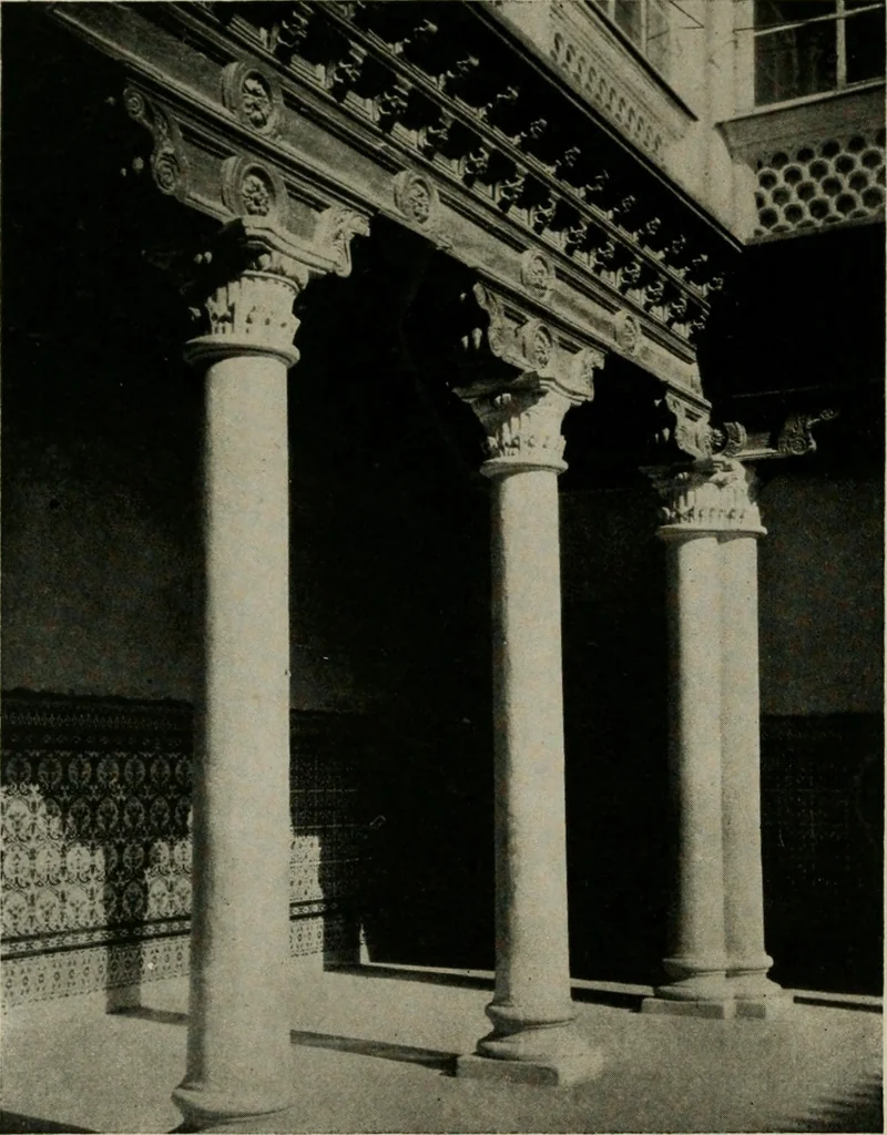 An illustration from Spanish architecture of the sixteenth century; general view of the plateresque and Herrera styles, 1917, leaf 223