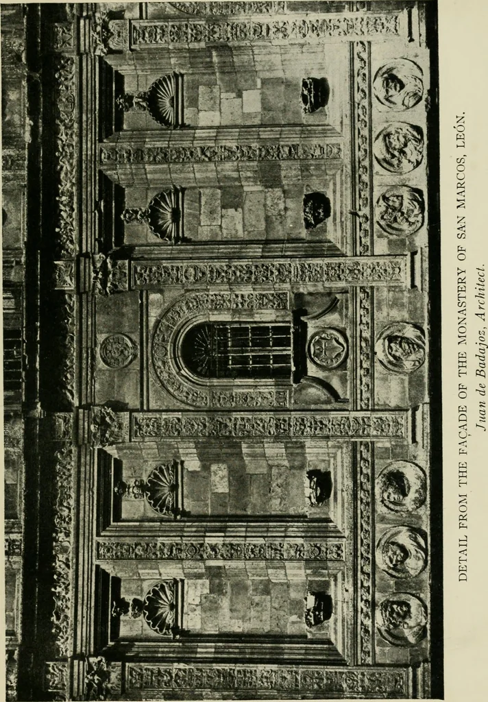 An illustration from Spanish architecture of the sixteenth century; general view of the plateresque and Herrera styles, 1917, leaf 224