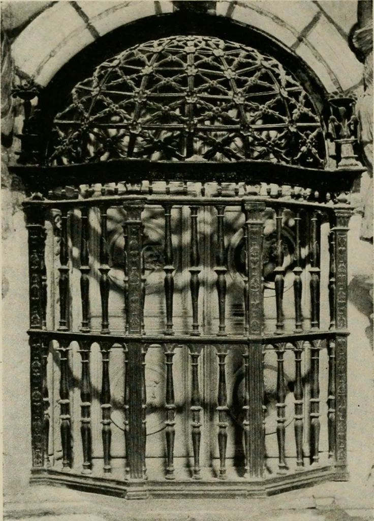 An illustration from Spanish architecture of the sixteenth century; general view of the plateresque and Herrera styles, 1917, leaf 231